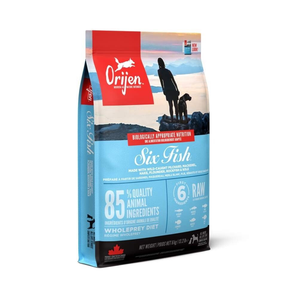 Orijen Dog 6 Fish Tørrfôr til Hund 6 kg - Kornfritt hundefôr