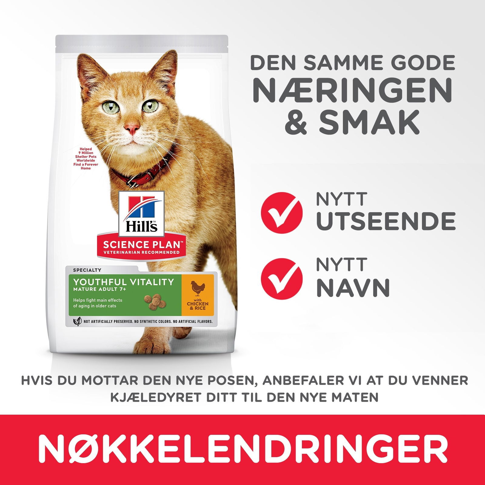 Hill's Science Plan Feline Senior Vitality Chicken with Rice