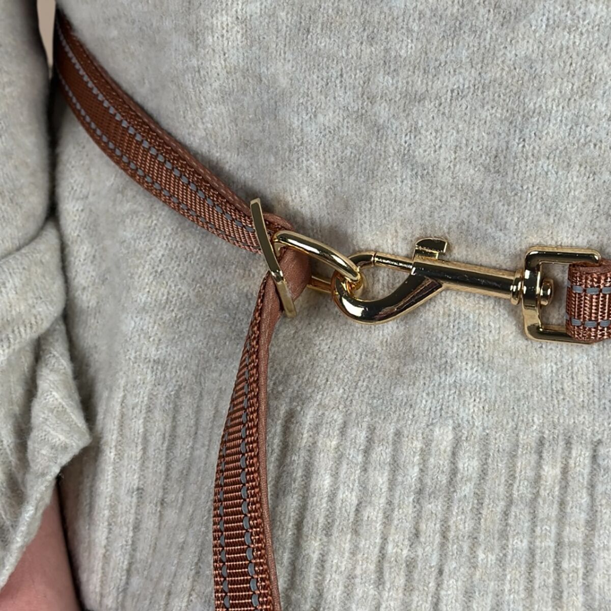 Trufois Adjustable Leash Brown