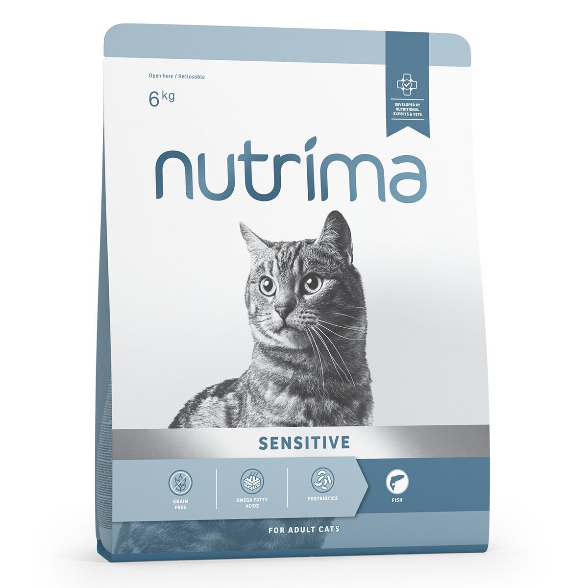 Nutrima Cat Adult Sensitive Fish Tørrfôr til Katt 6kg - Kattemat for følsom mage