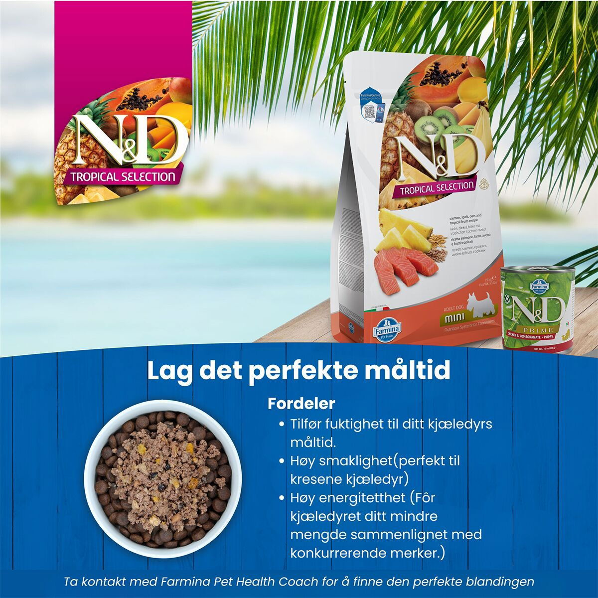 N&D Dog Tropical Salmon Small 1,5kg
