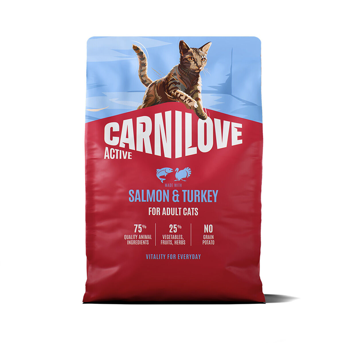 Carnilove Cat Adult Active Salmon & Turkey Tørrfôr til Katt 2 kg - Kornfri kattemat