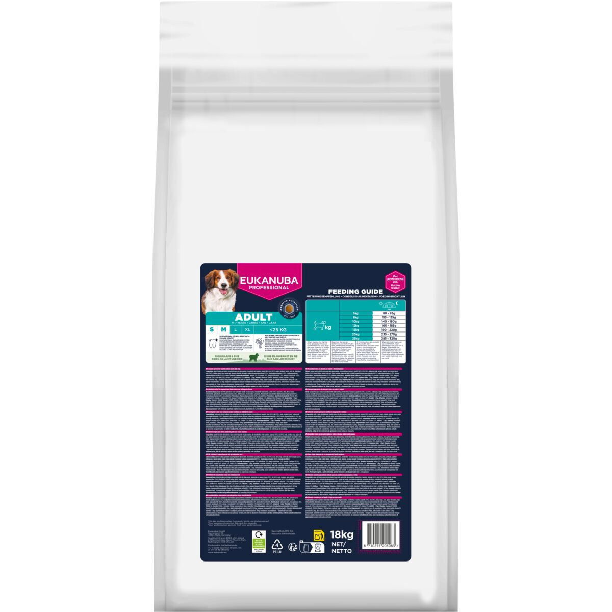 Eukanuba Dog Adult Small & Medium Breed Lamb & Rice Tørrfôr til Hund 18 kg