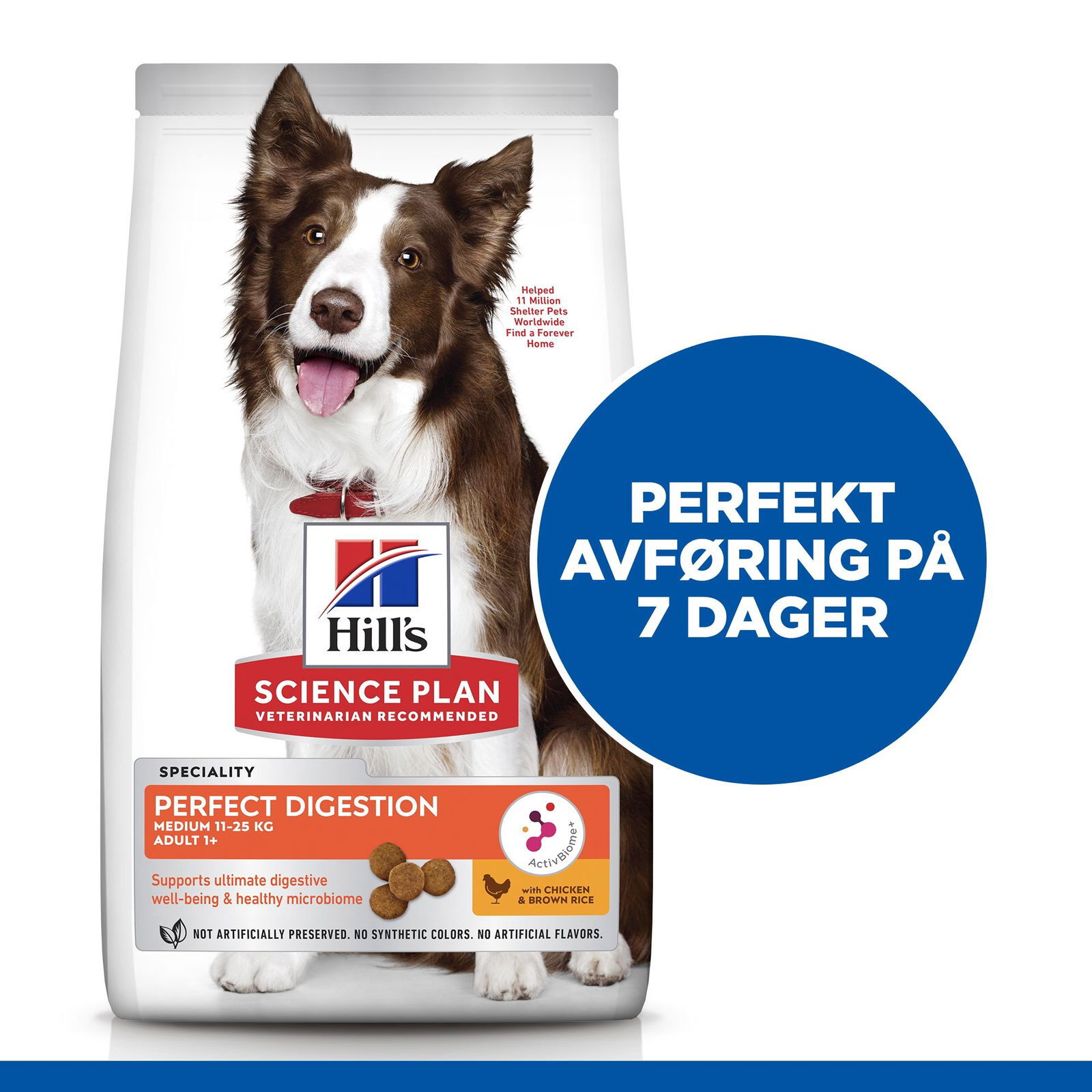 Hill's Science Plan PERFECT DIGESTION MEDIUM ADULT 1+ DOG FOOD Chicken & brown rice  