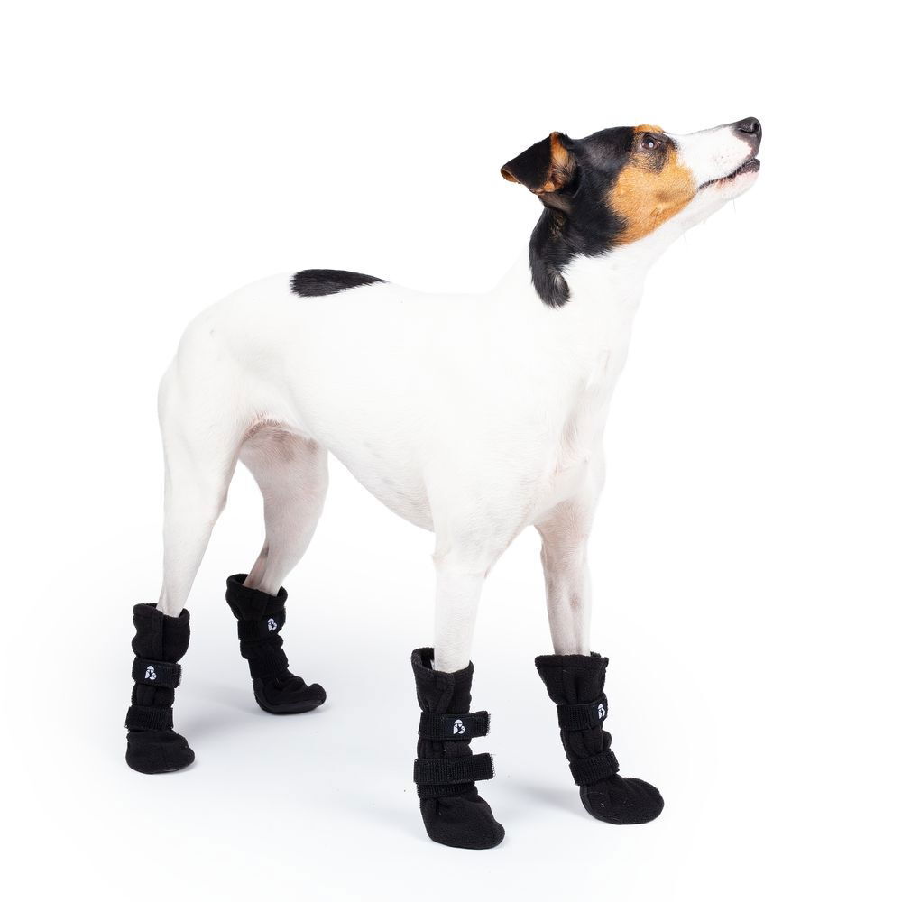 Basic Paws fleece boots black 4pcs