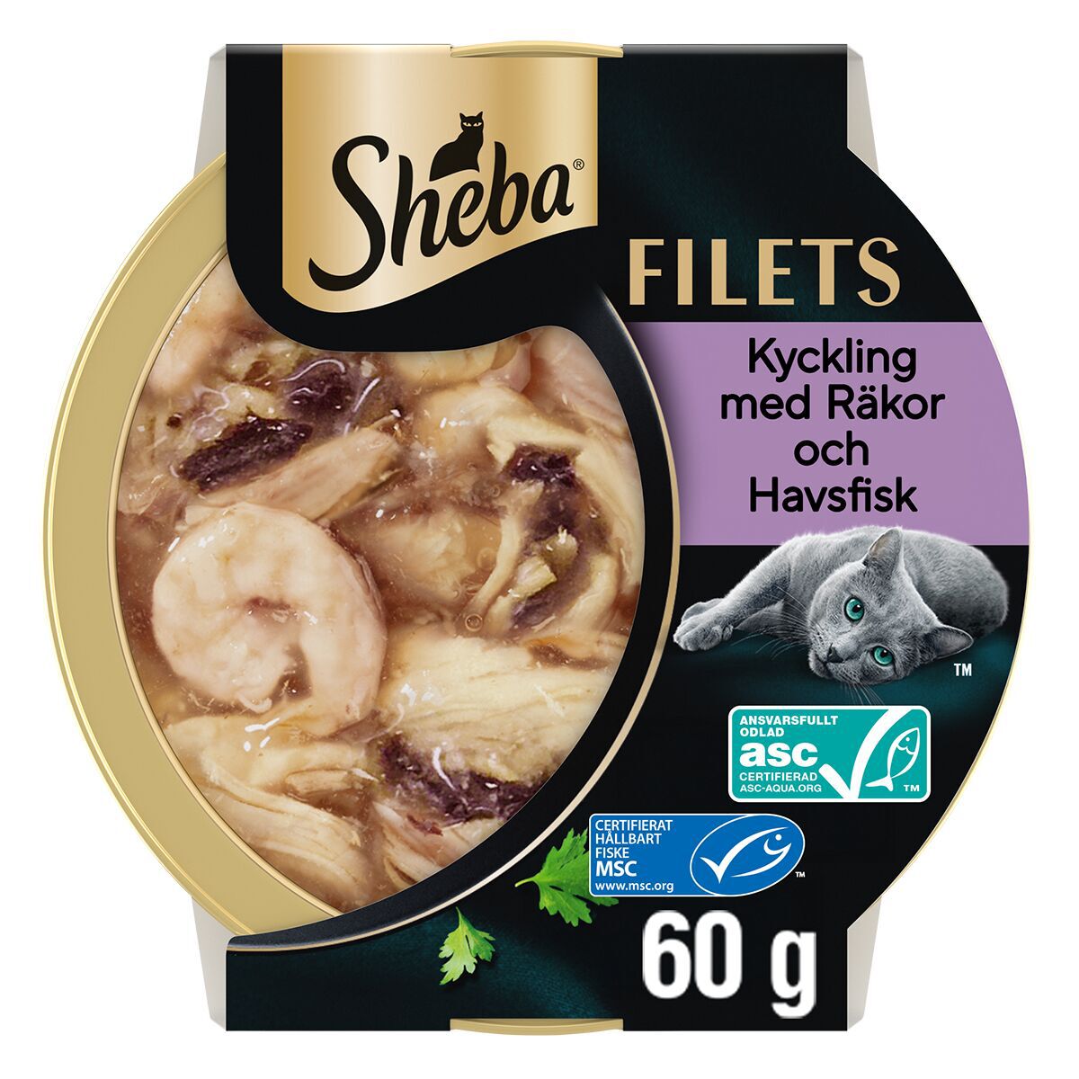 Sheba Kyckling, Reka og Fisk i Saus 60 g - Våtfôr til katt