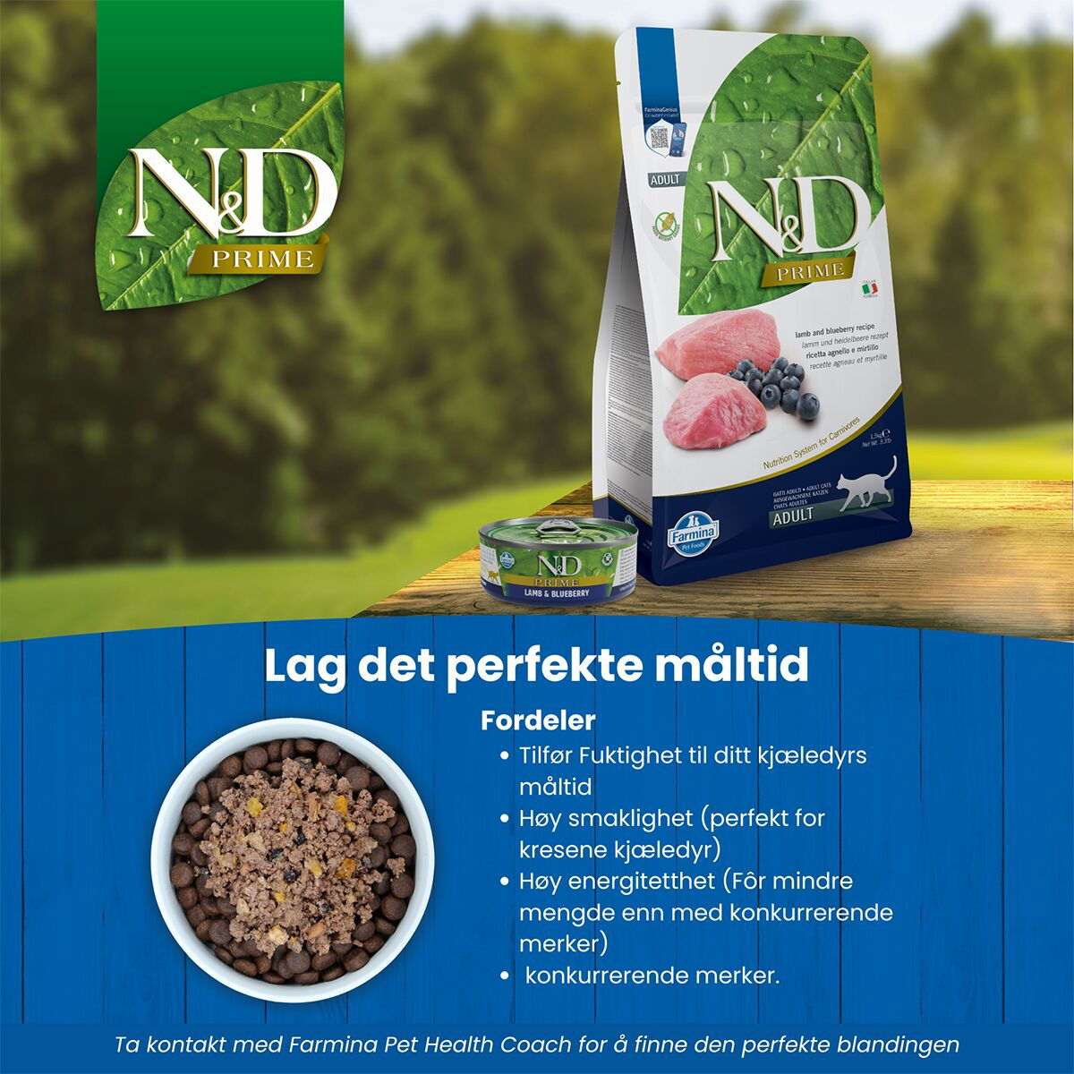 N&D Prime Cat Lamb&Blueberry 70g