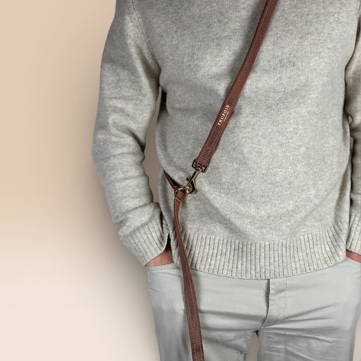 Trufois Adjustable Leash Brown