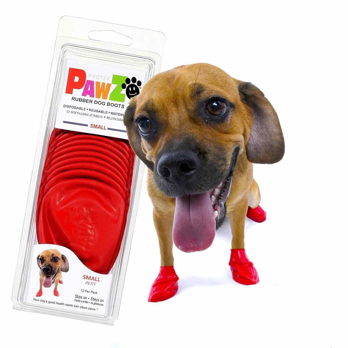 PawZ Hundesko Gummi 12-pakning S - Hundesko & Potesokker