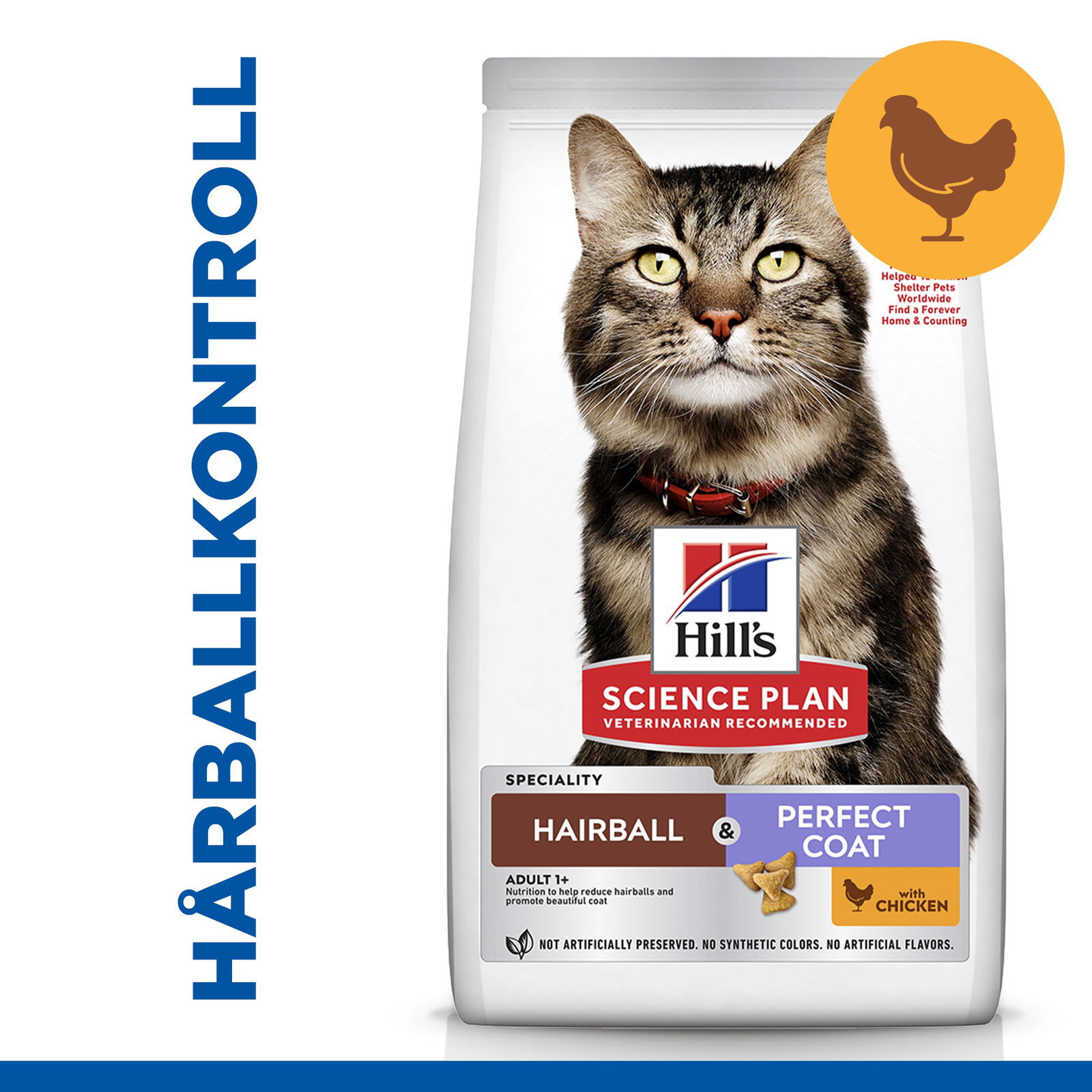 Hill's SP Feline Adult Hairball & Perfect Coat Chicken 