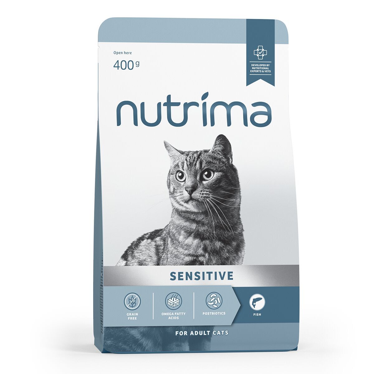 Nutrima Cat Adult Sensitive Fish Tørrfôr til Katt 400g - Kattemat for følsom mage