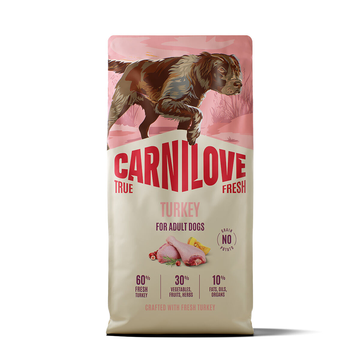 CARNILOVE TRUE FRESH dog dry turkey for adult all breeds