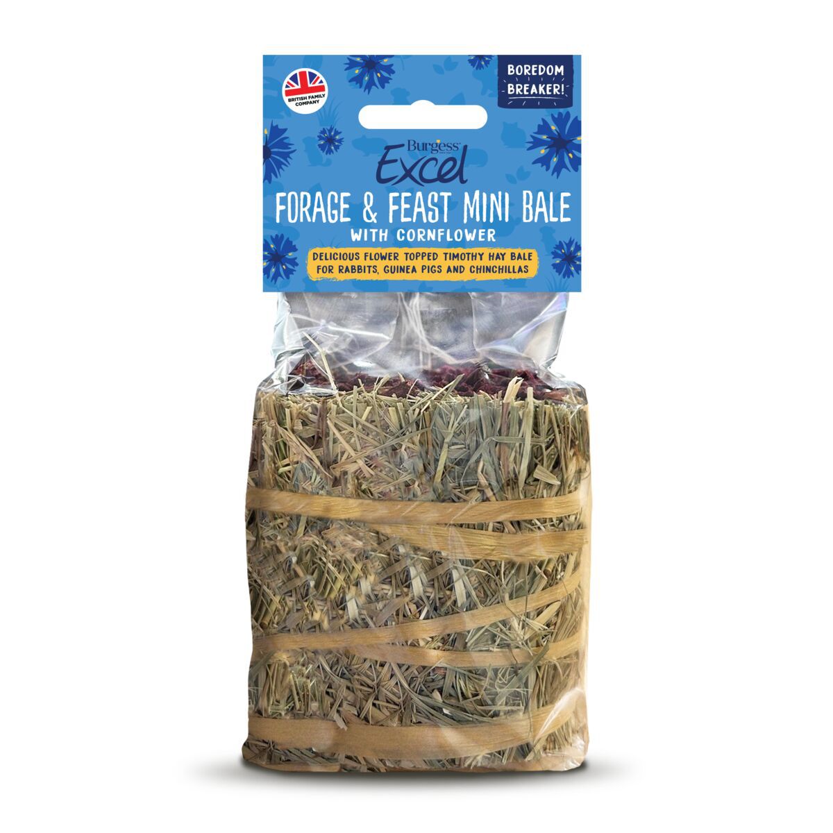 Burgess Forage & Feast Mini Bale Cornflower 100 g - Kaningodteri