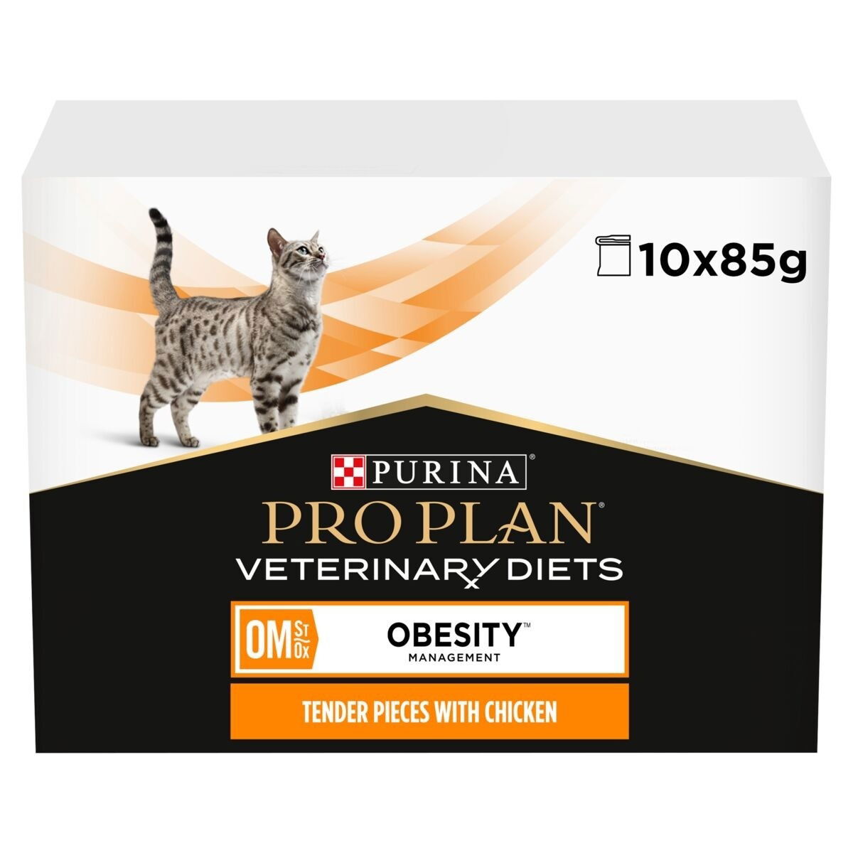 Purina Pro Plan Veterinary Diets Cat OM Chicken 10x85g