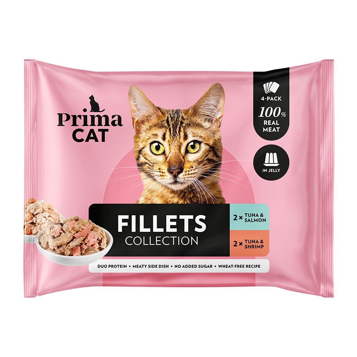 PrimaCat Tuna & Shrimp / Tuna & Salmon in Jelly - Våtfôr til katt