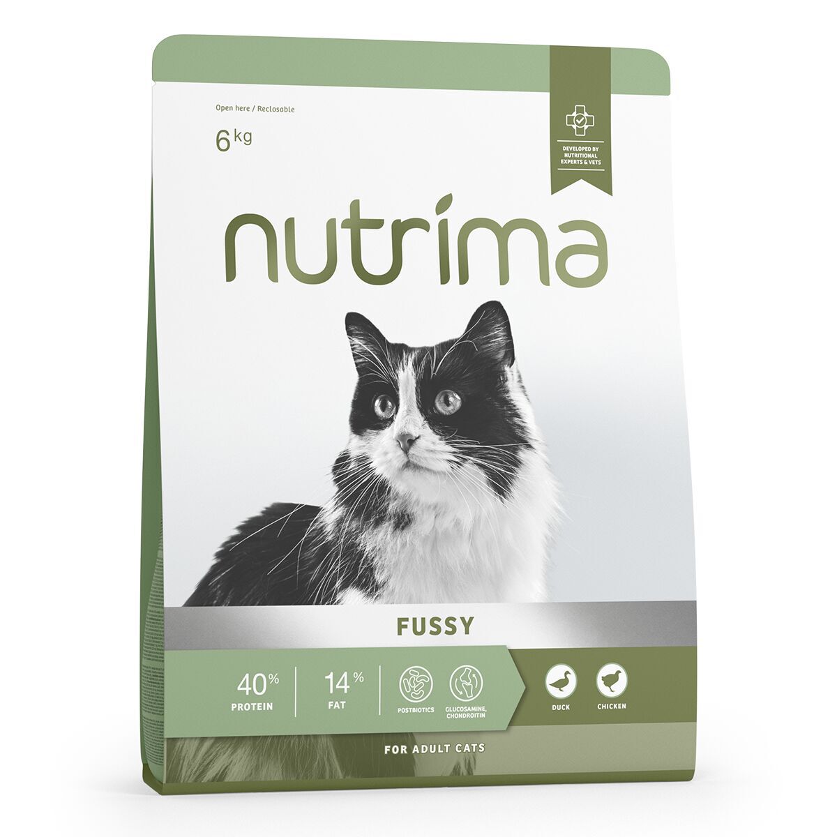 Nutrima Cat Adult Fussy Duck & Chicken Tørrfôr til Katt 6kg