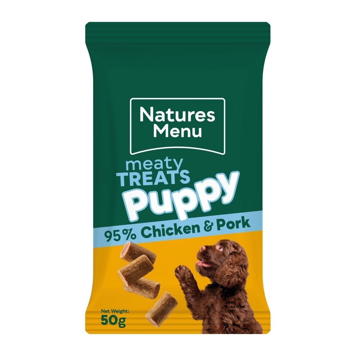 Natures Menu Puppy Valpegodbit Chicken & Pork 50 g - Godbiter til hund