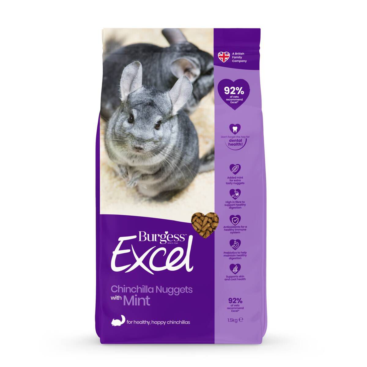 Burgess Excel Chinchilla 1,5 kg - Chinchillafôr