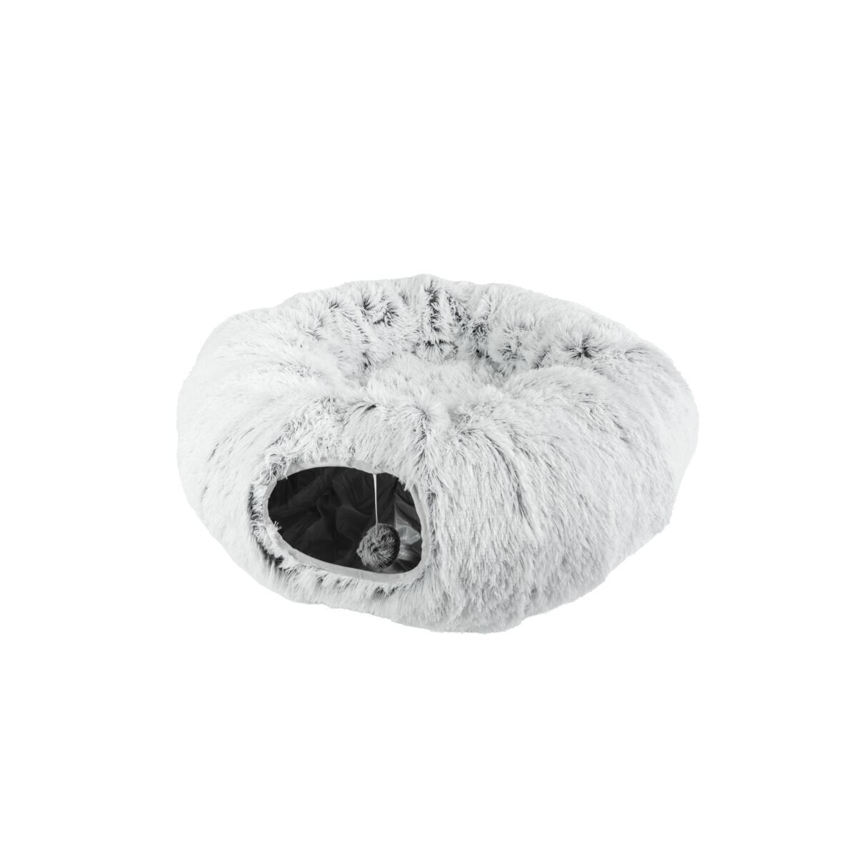 Little&Bigger Fluffy Katteseng/Tunnel Frosthvit - Huler