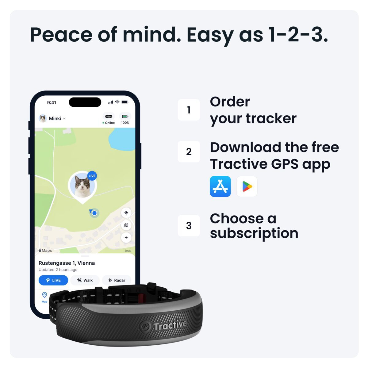 Tractive CAT 6 Mini – GPS Tracker & Health Monitor